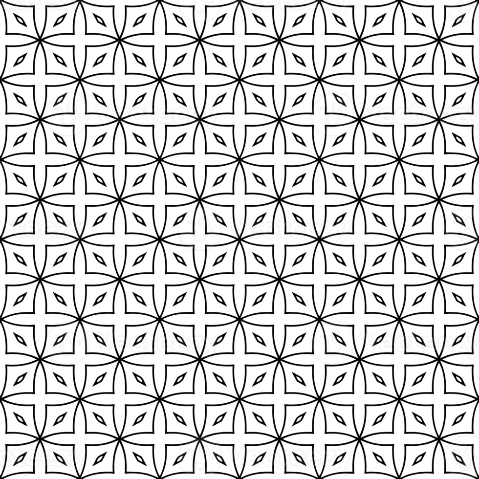 Black seamless abstract pattern. Overlay for background and backdrop. Ornamental design. PNG graphic illustration with transparent background.