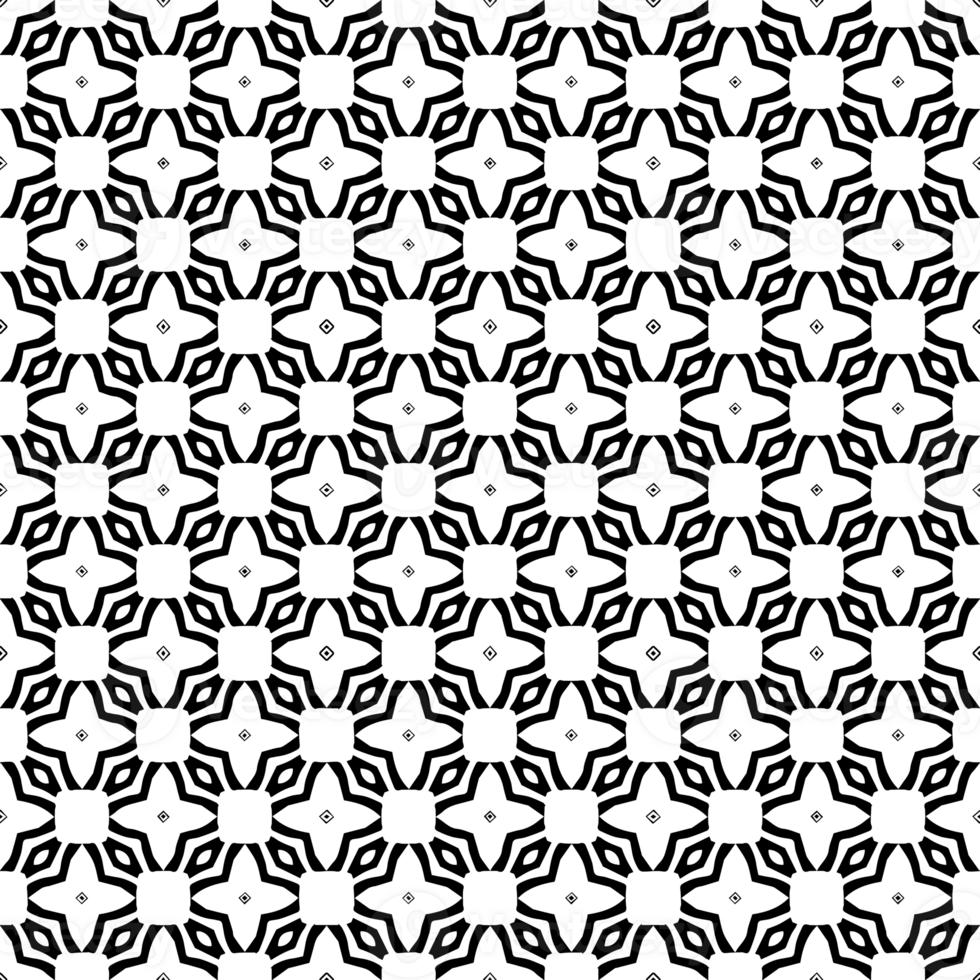 Black seamless abstract pattern. Overlay for background and backdrop. Ornamental design. PNG graphic illustration with transparent background.