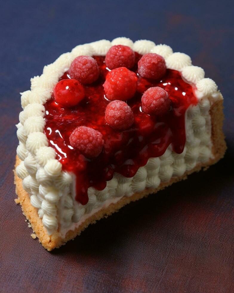 strawberry topping cake photo