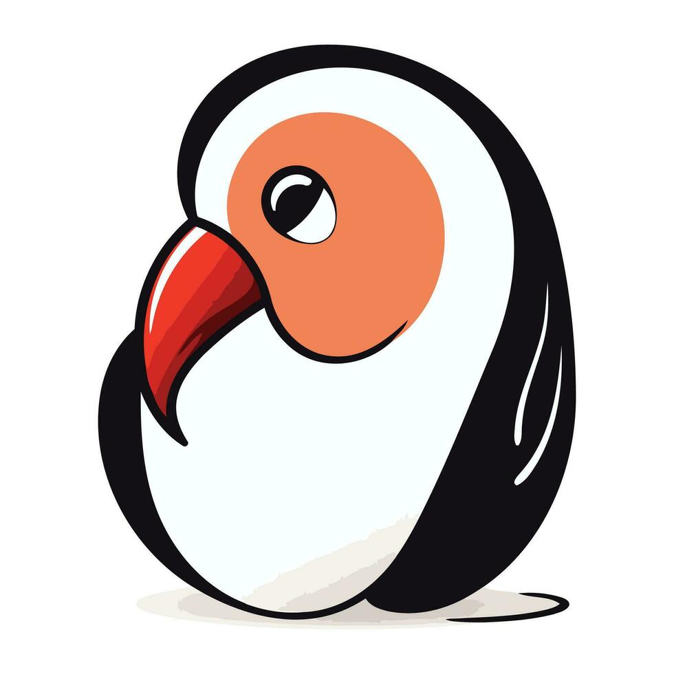 Penguin on a white background. Vector illustration of a penguin.