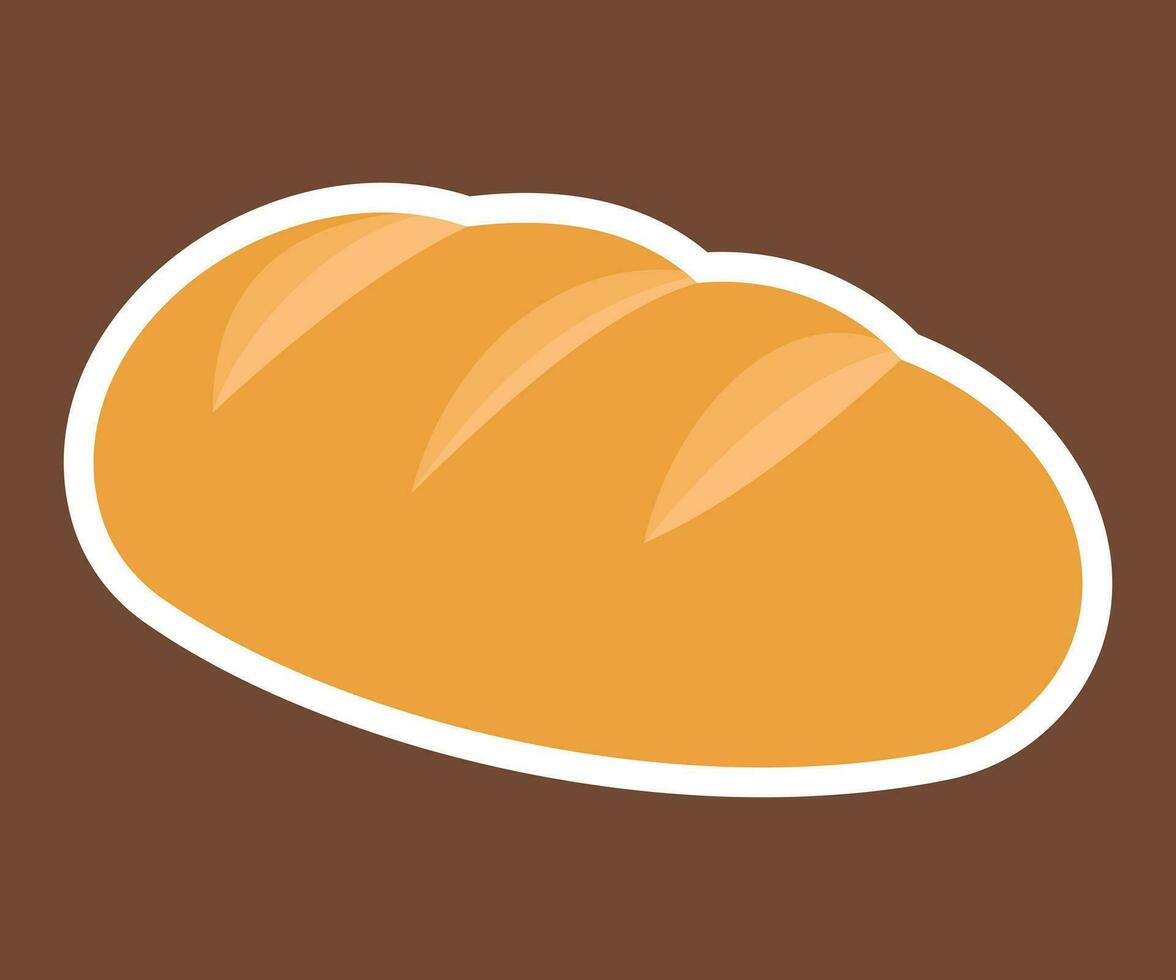 panadería tema icono sencillo vector letras. estético panadería un pan vector