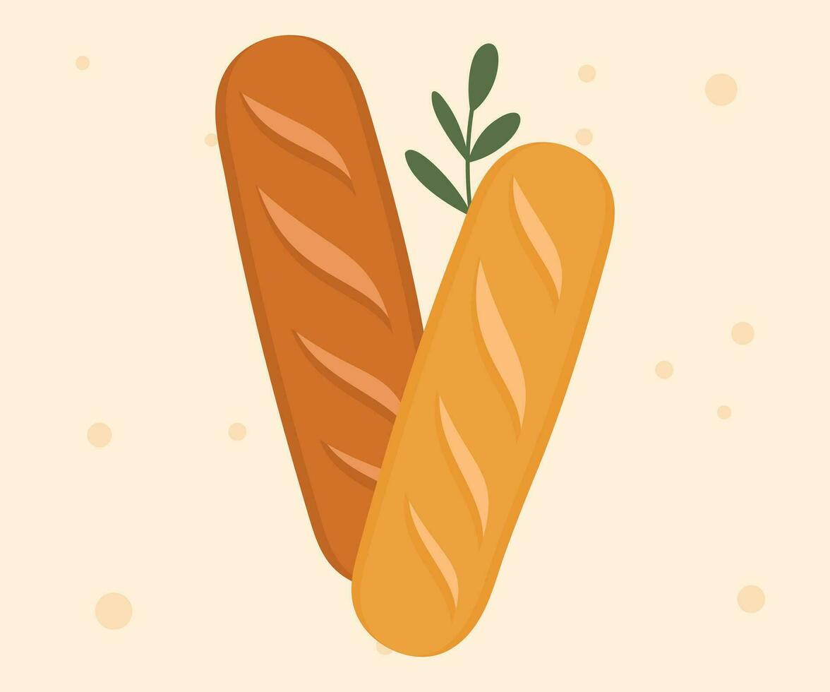 Bakery theme icon simple vector arts. Aesthetic bakery bread vector