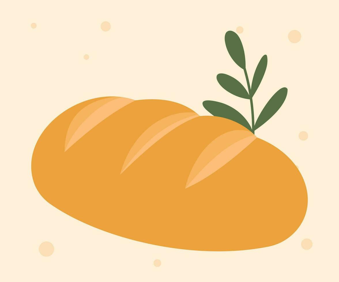 Bakery theme icon simple vector arts. Aesthetic bakery bread vector