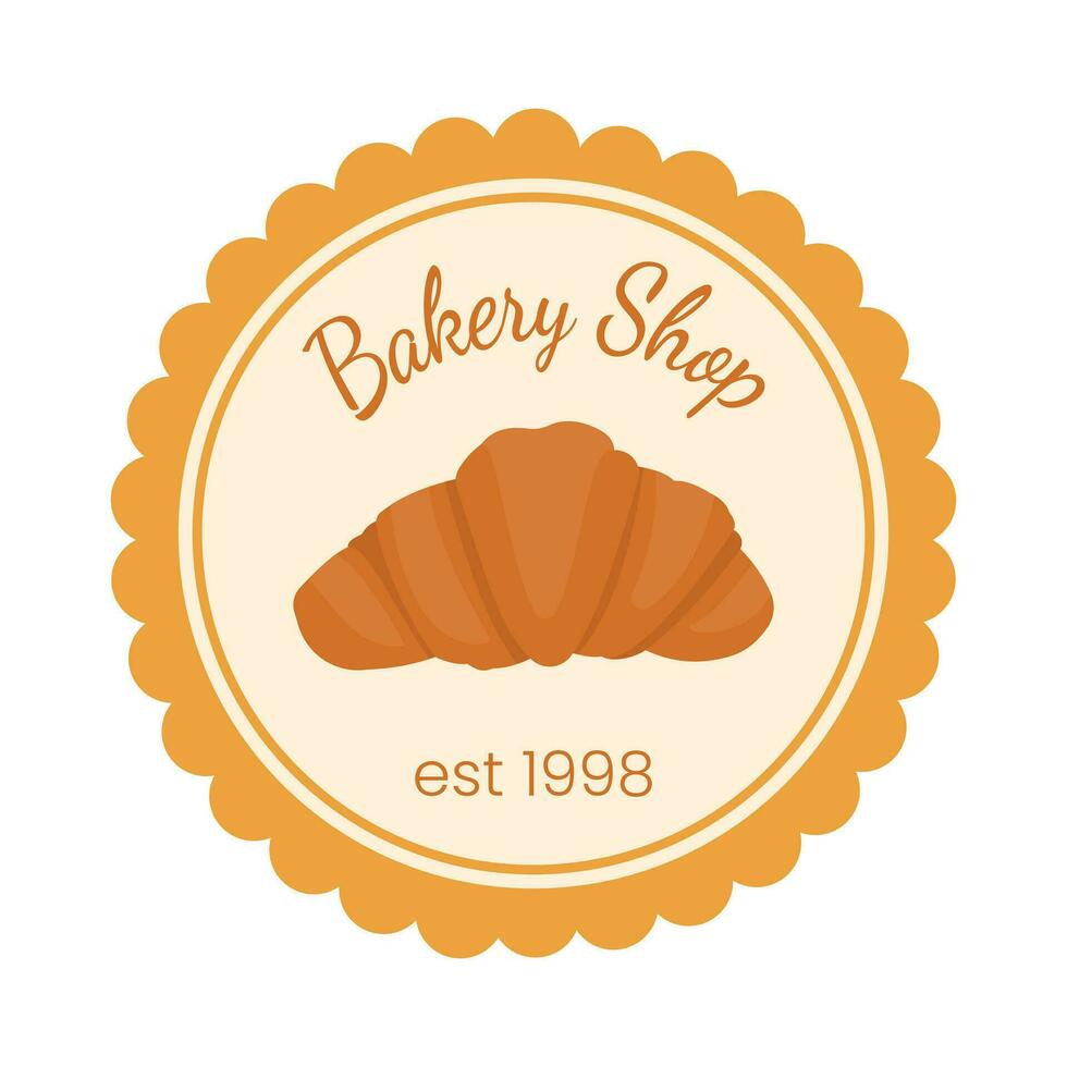 Bakery theme icon simple vector arts. Aesthetic bakery bread vector