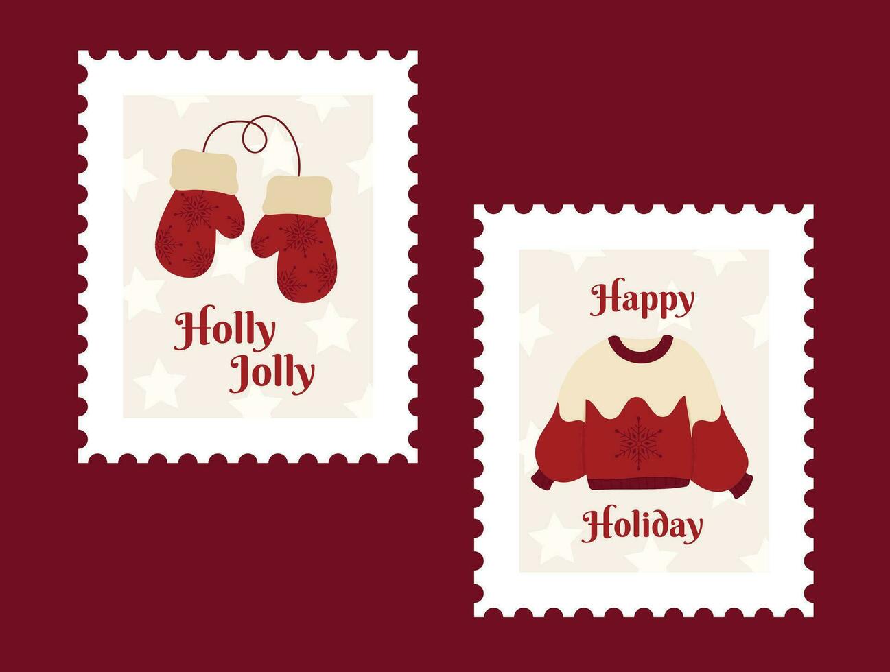 Christmas Theme Vector Arts with Christmas holiday celebration simple cute icons