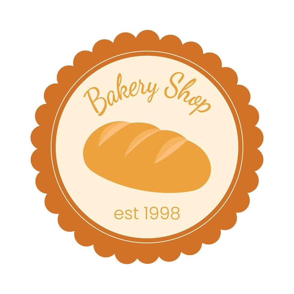 Bakery theme icon simple vector arts. Aesthetic bakery bread vector