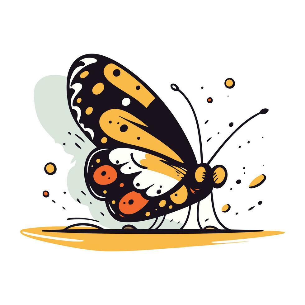 Butterfly icon. Illustration of a butterfly. Vector illustration.