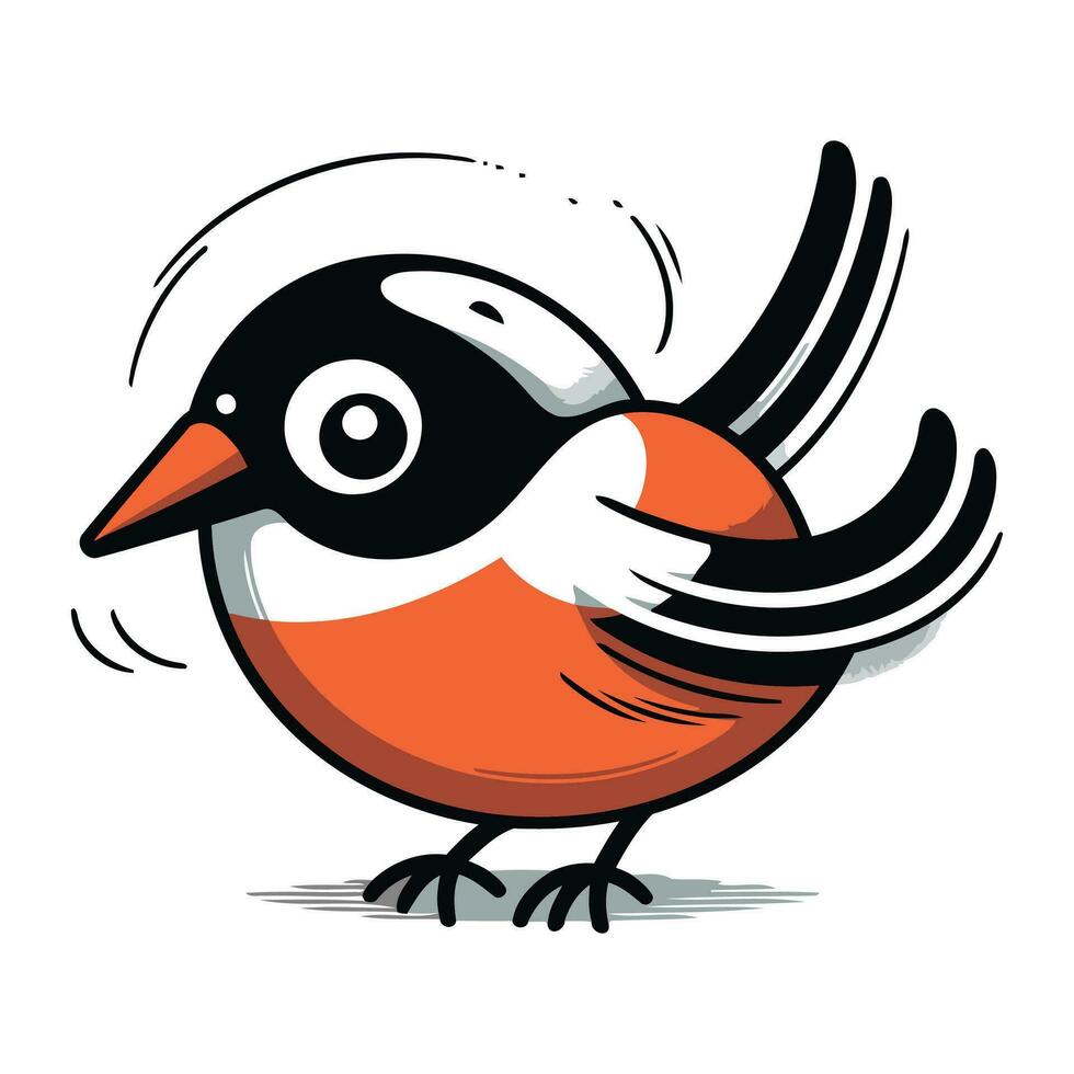 piñonero pájaro aislado en un blanco antecedentes. vector ilustración.