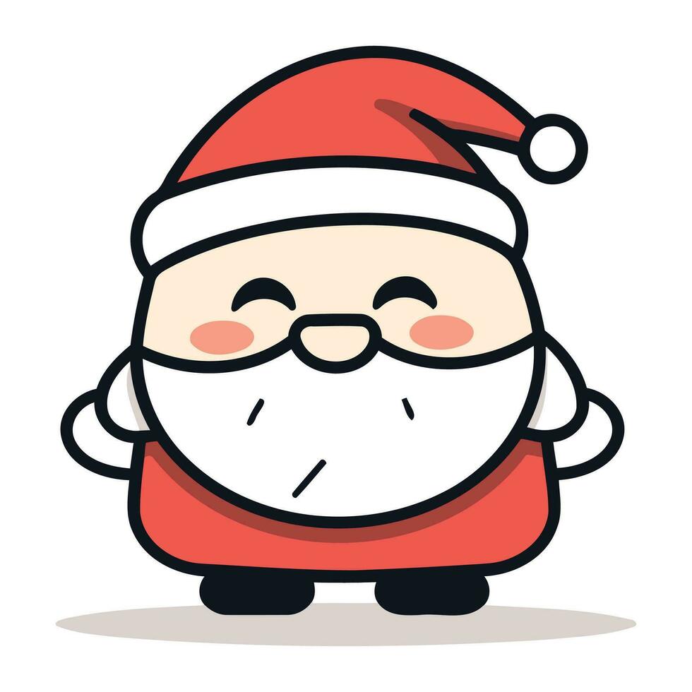 Santa Claus Character Vector. Cartoon Santa Claus Character. Christmas and New Year Concept vector