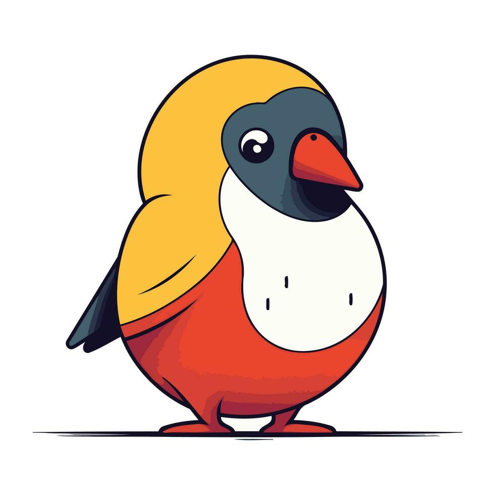 Cartoon penguin. Vector illustration of cute cartoon penguin.