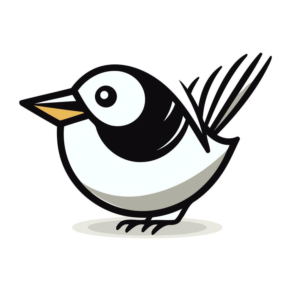 Bullfinch bird cartoon isolated on white background. Vector illustration.