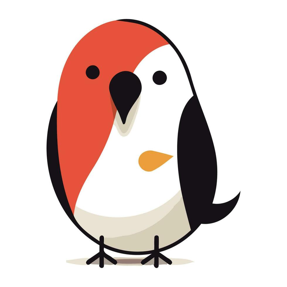 Isolated cute bird on a white background. Vector illustration design.