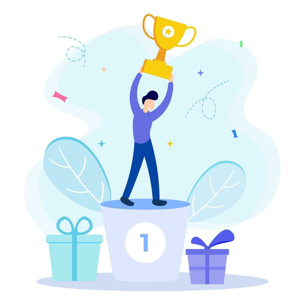 Illustration vector graphic cartoon character of award