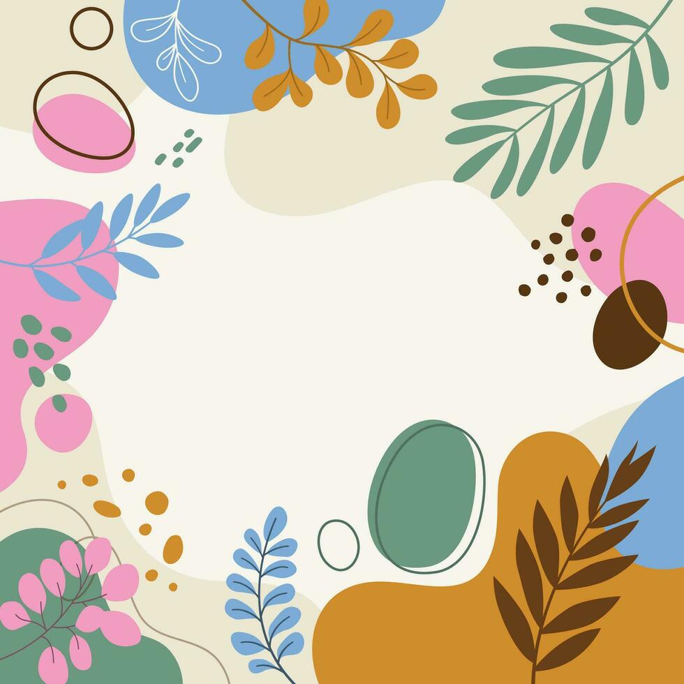 diseño banner marco flor primavera fondo con hermosa. fondo de flores para el diseño. fondo colorido con plantas tropicales. lugar para su texto. vector