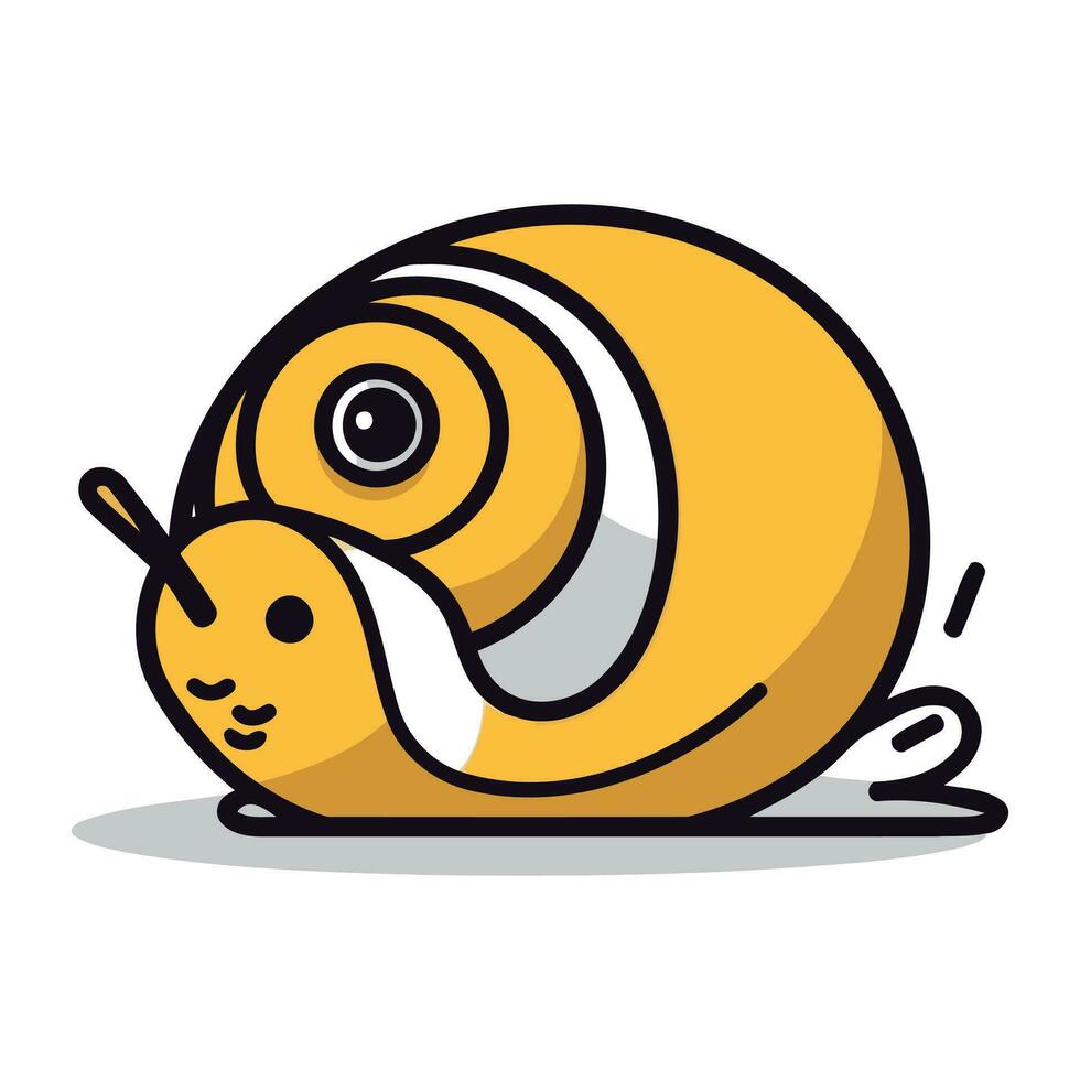 snail animal cartoon isolated icon design. vector illustration graphic.