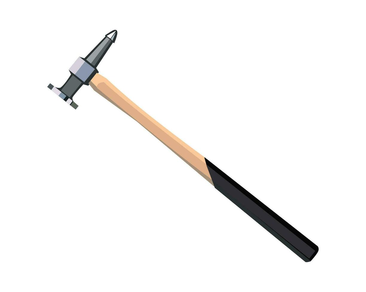 Vector Illustration bumping hammer isolated on white background. Carpentry hand tools.