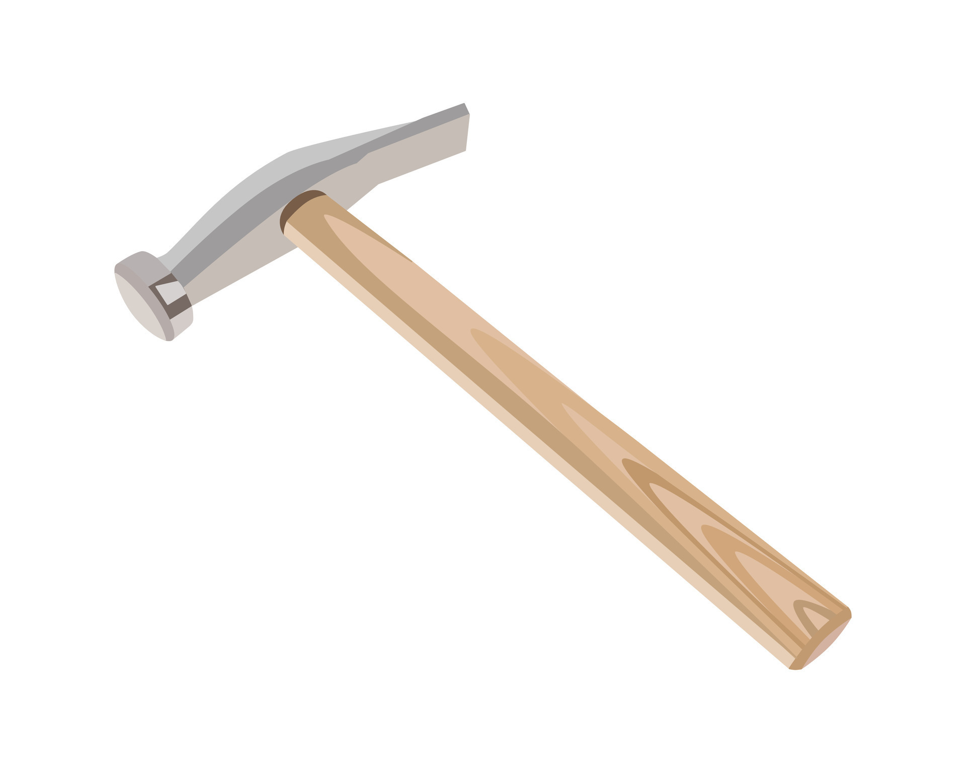 Vector Illustration bumping hammer isolated on white background