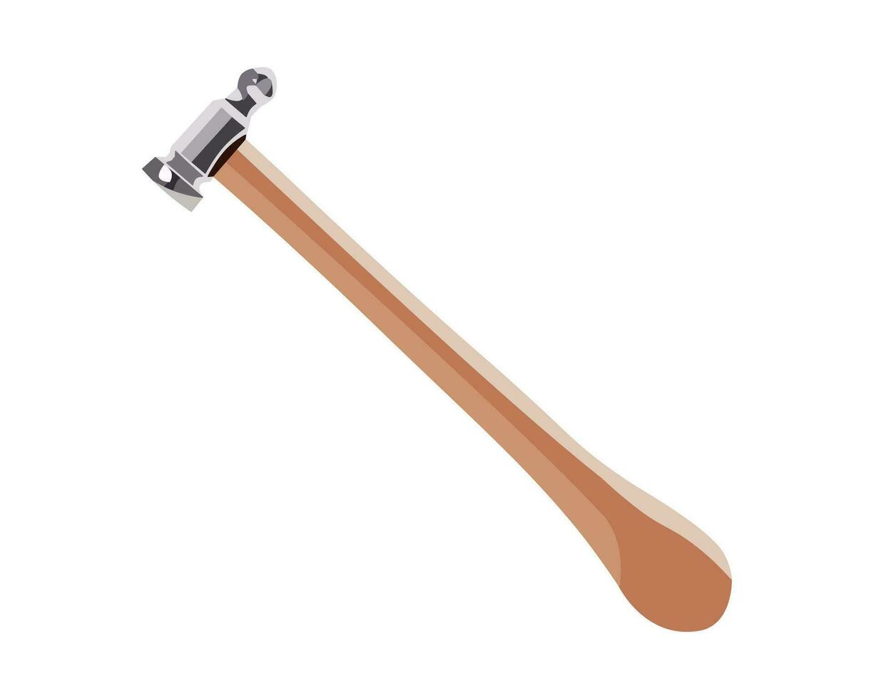Vector Illustration bumping hammer isolated on white background. Carpentry hand tools.