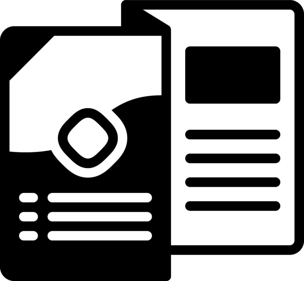 solid icon for brochures vector