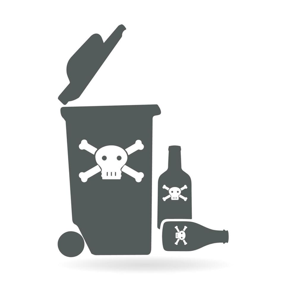 waste icon vector editable rhythm Dangerous linear icon. security quarantine.