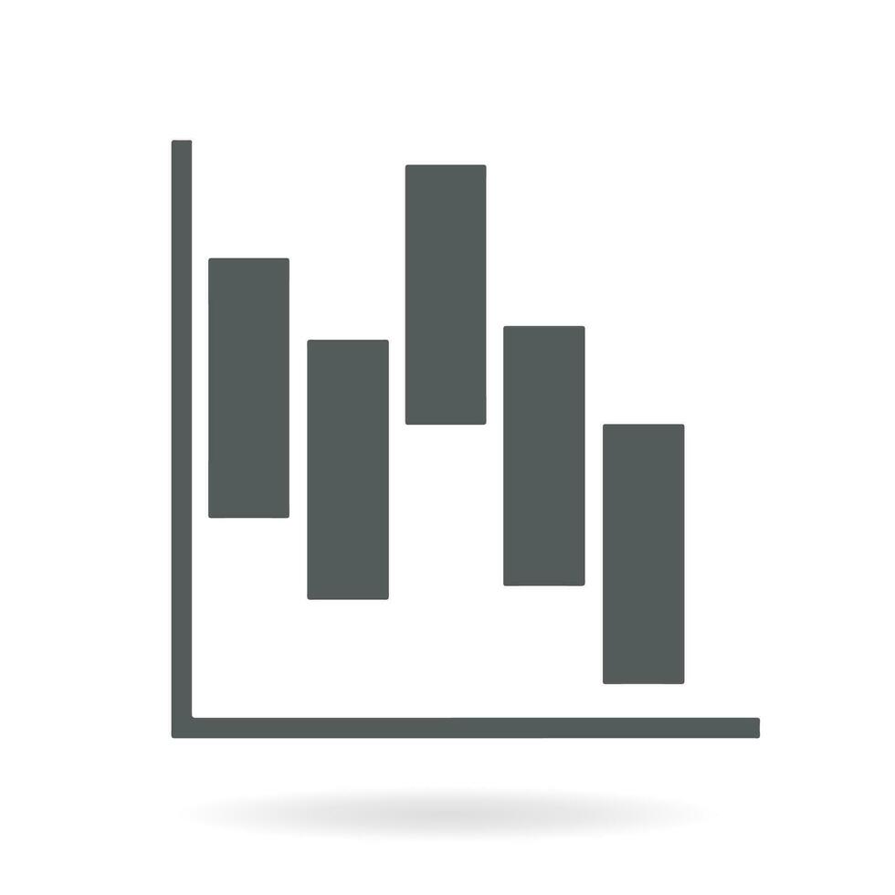 Financial chart icons. Set of Histogram graph. Growth, Trade and Investment chart. Stock exchange, Candlestick and financial diagram graph. vector