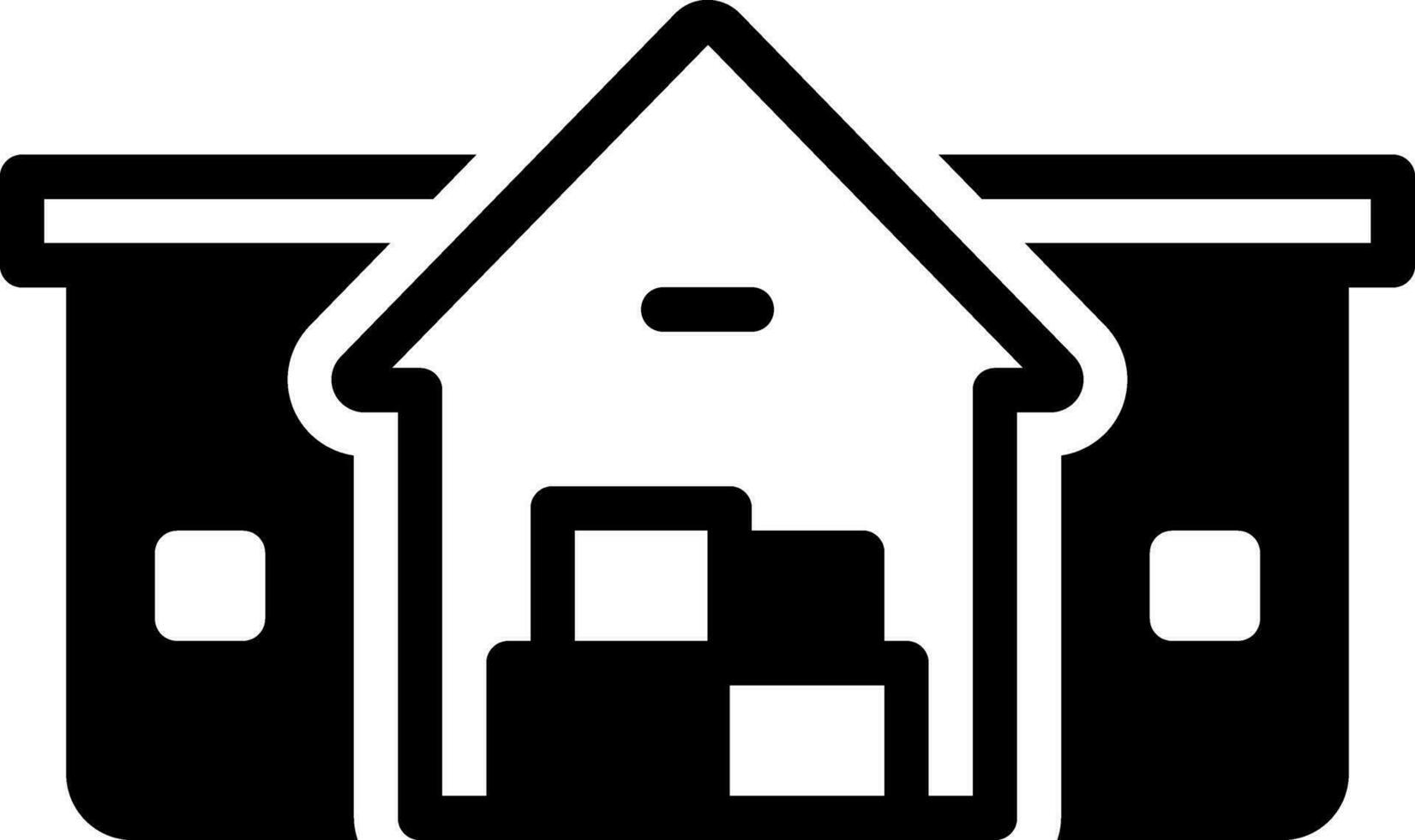 solid icon for storage vector
