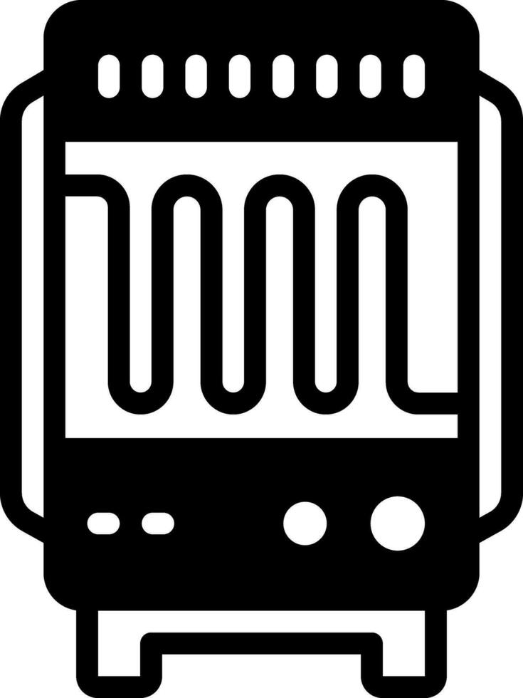 solid icon for heater vector