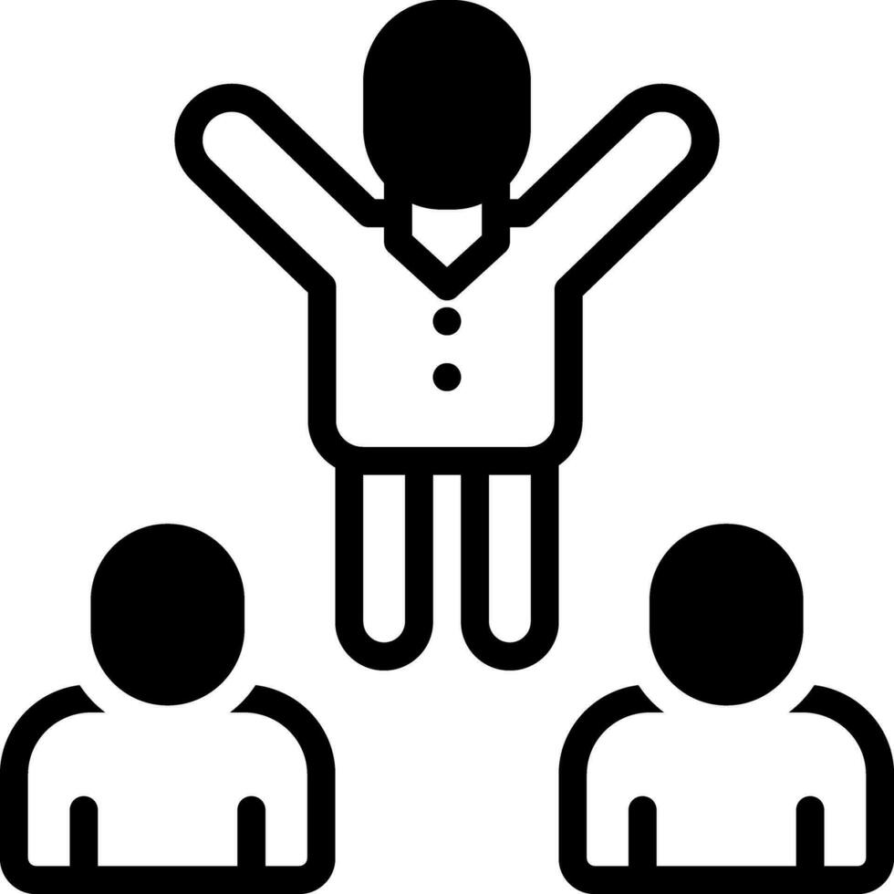 solid icon for encouraged vector