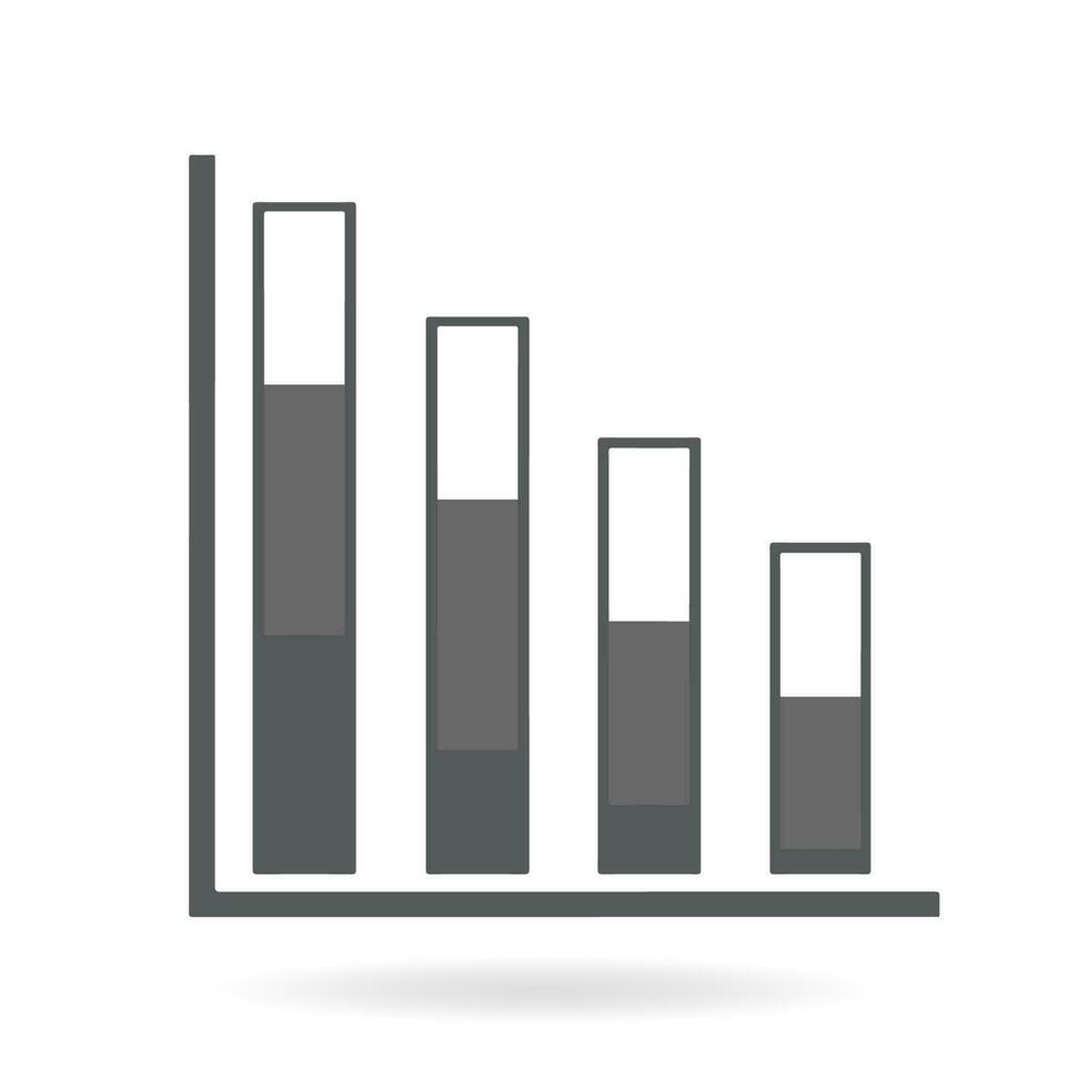 financiero gráfico iconos conjunto de histograma grafico. crecimiento, comercio y inversión cuadro. valores intercambio, candelero y financiero diagrama grafico. vector