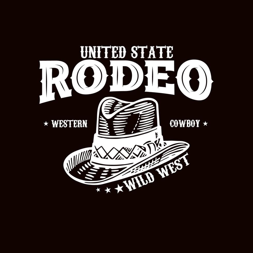 Rodeo Cowboy Western t shirt design. Arizona rodeo cowboy chaos vintage hand drawn illustration t shirt design. vintage hat and boot illustration, apparel, t shirt design, western, USA t shirt design photo