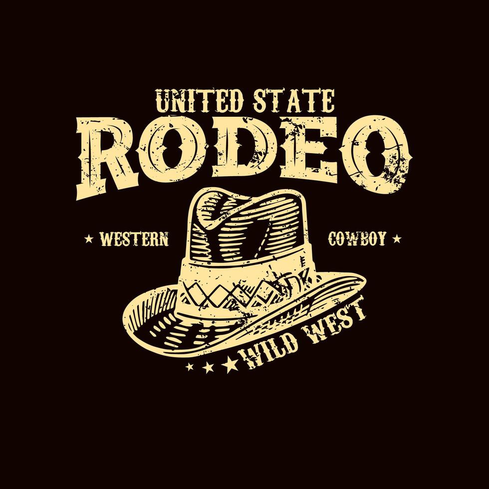 Rodeo Cowboy Western t shirt design. Arizona rodeo cowboy chaos vintage hand drawn illustration t shirt design. vintage hat and boot illustration, apparel, t shirt design, western, USA t shirt design photo