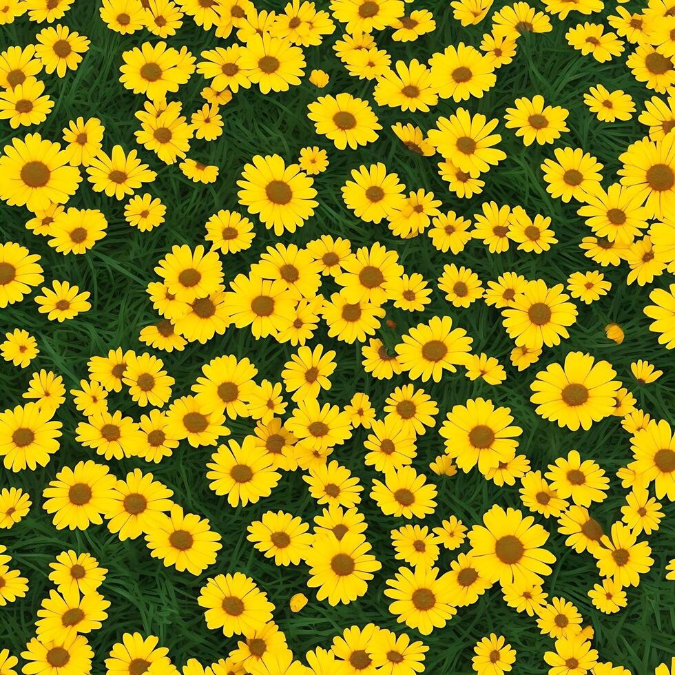 yellow daisy flowers background. flower wallpaper background design. AI generated images photo