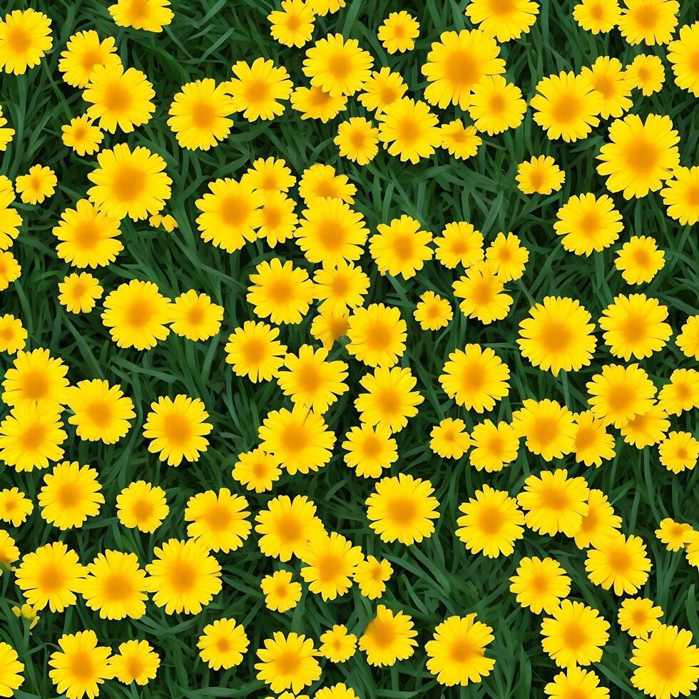 yellow daisy flowers background. flower wallpaper background design. AI generated images photo