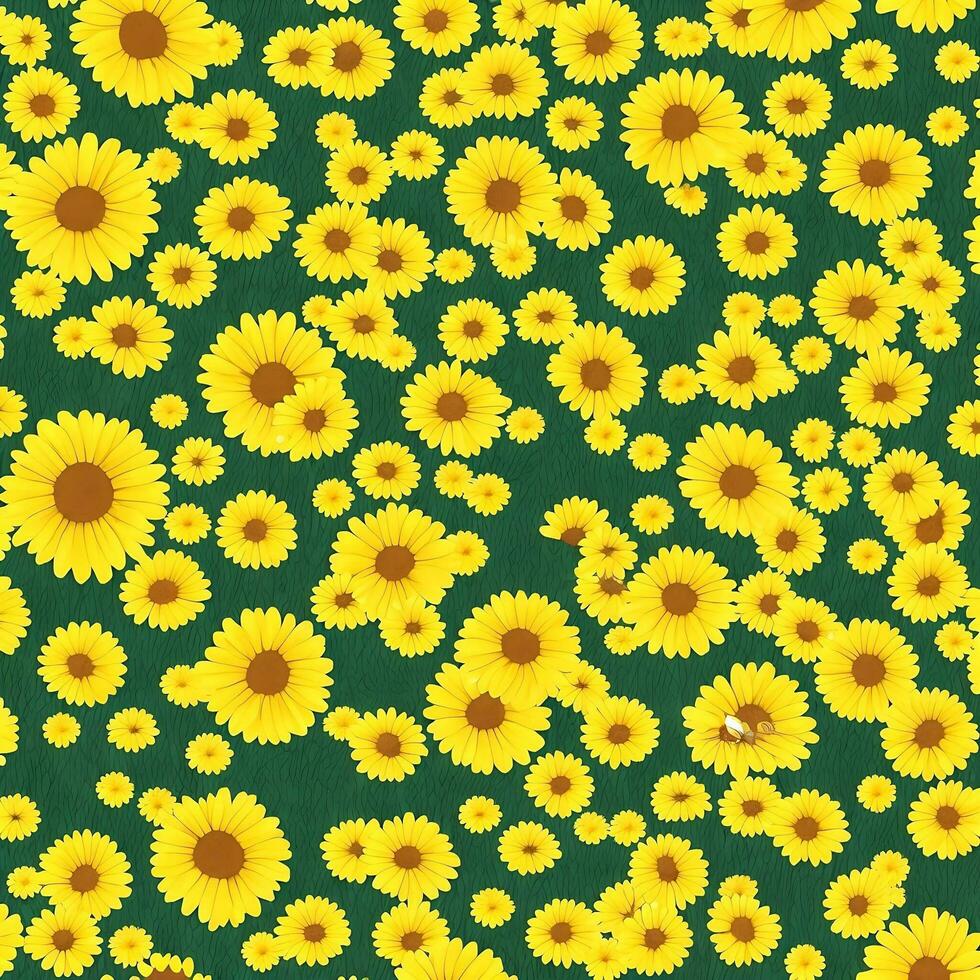 yellow daisy flowers background. flower wallpaper background design. AI generated images photo