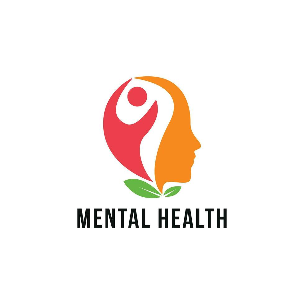 mental salud logo diseño ideas vector