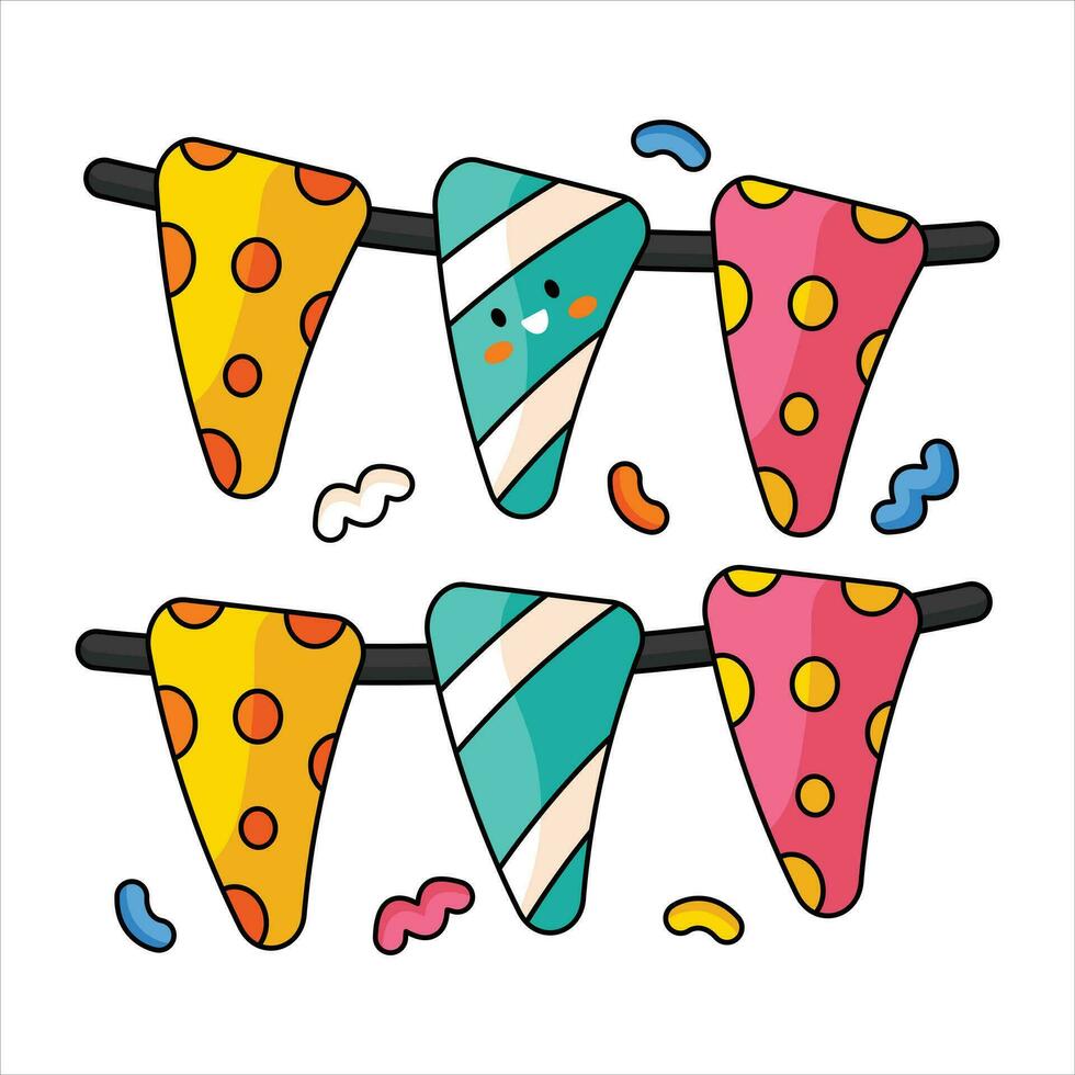 Bunting Cute Vector Sticker