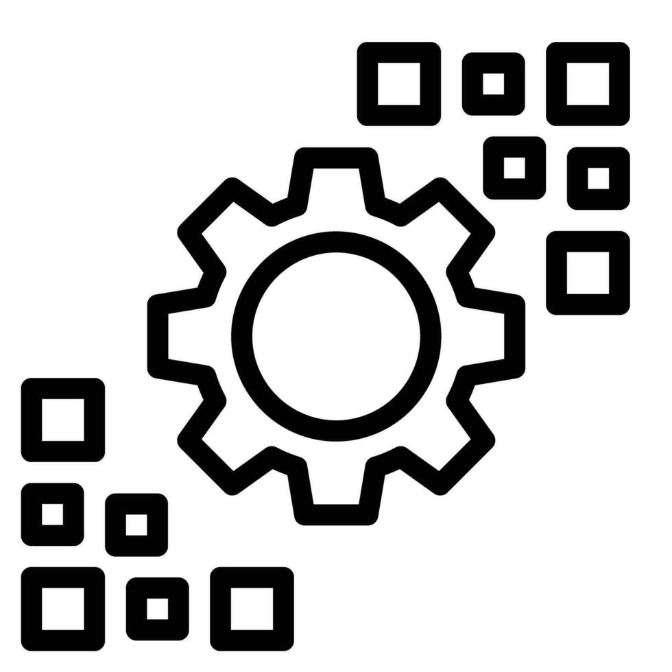 digital  icon line symbol sign vector