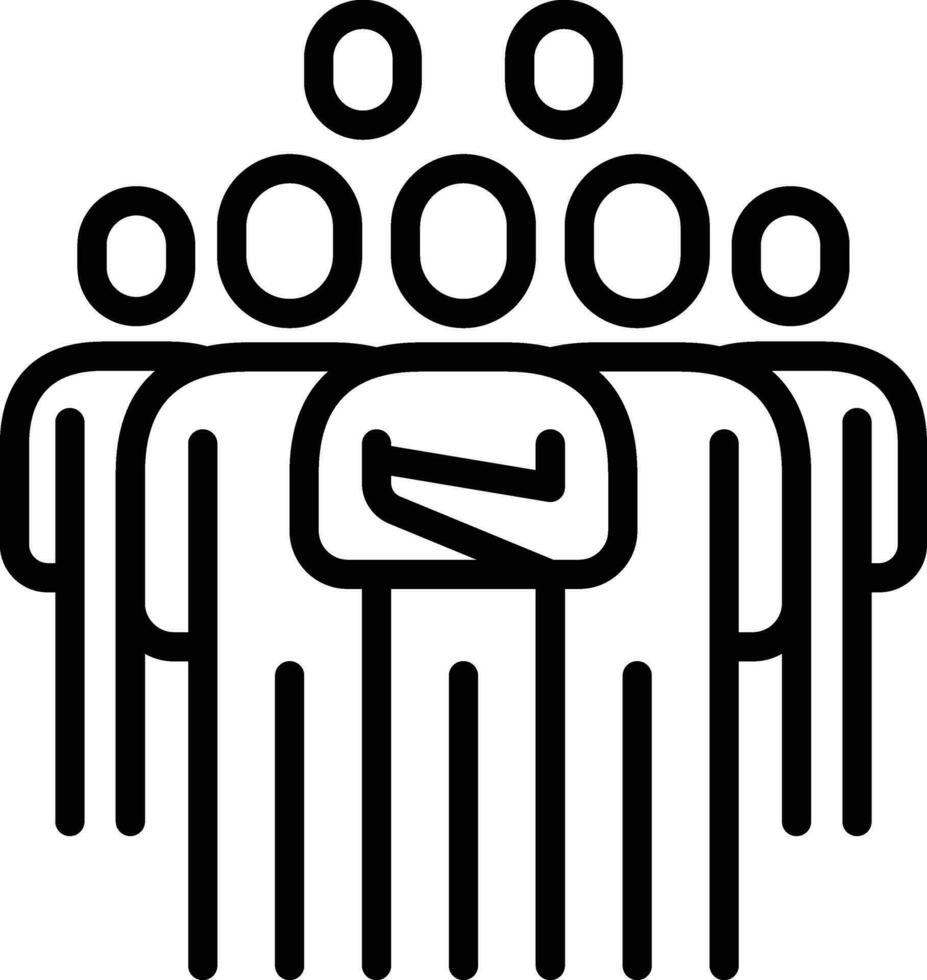 people team group icon line symbol sign vector