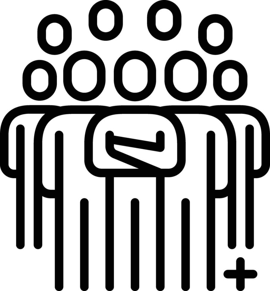 people team group icon line symbol sign vector