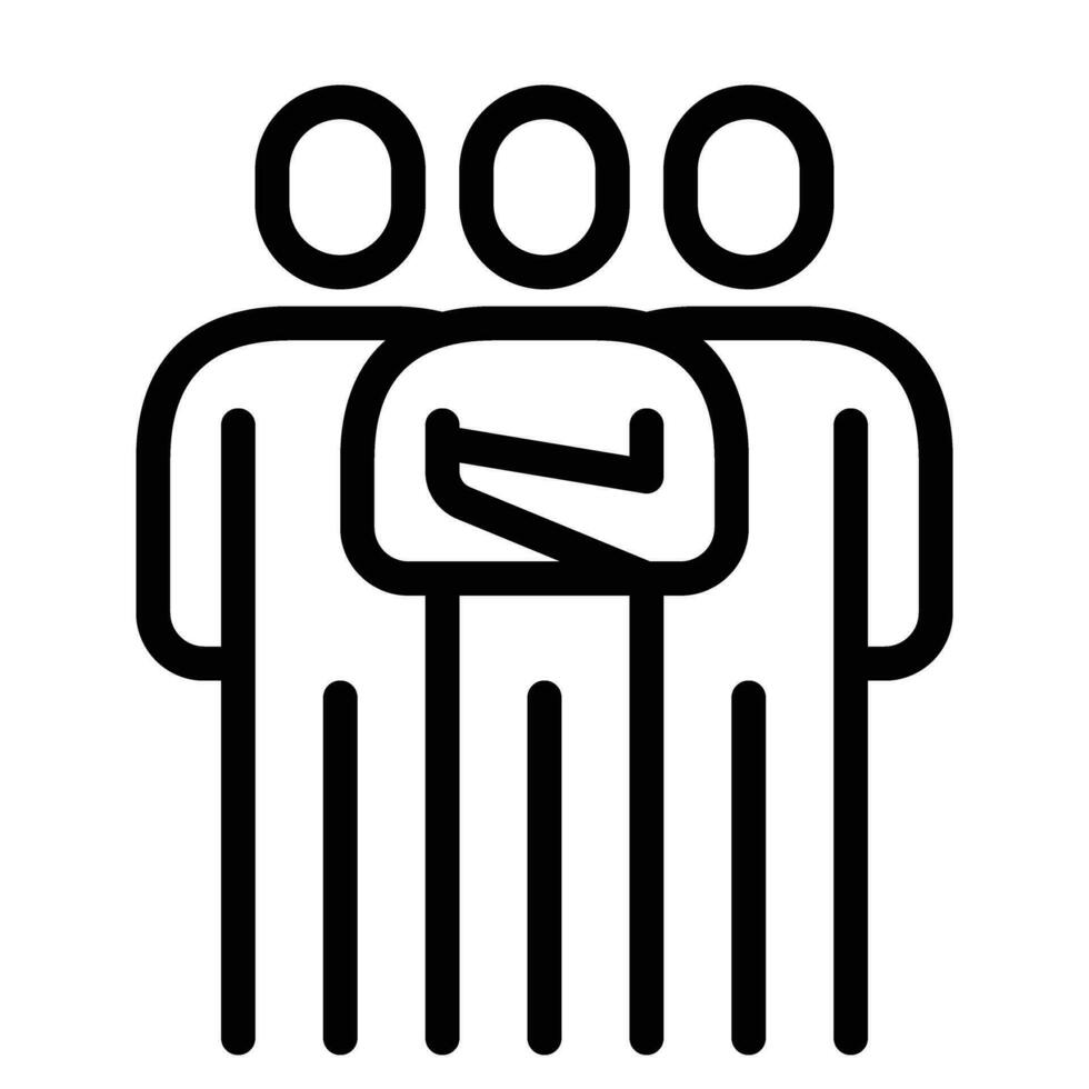 people team group  icon line symbol sign vector