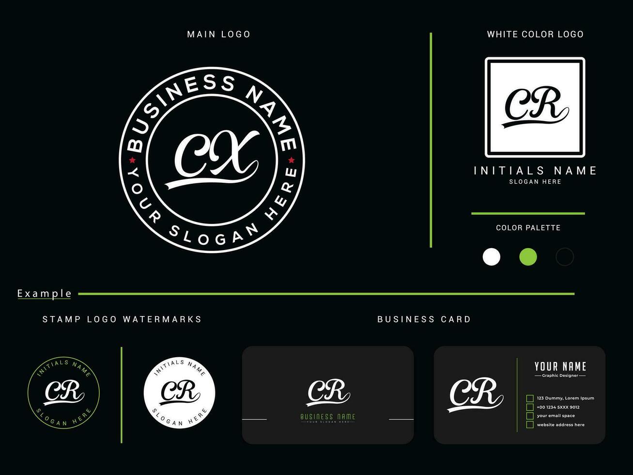 Abstract Cx Logo Letter, Premium Luxury CX Business Logo Letter vector