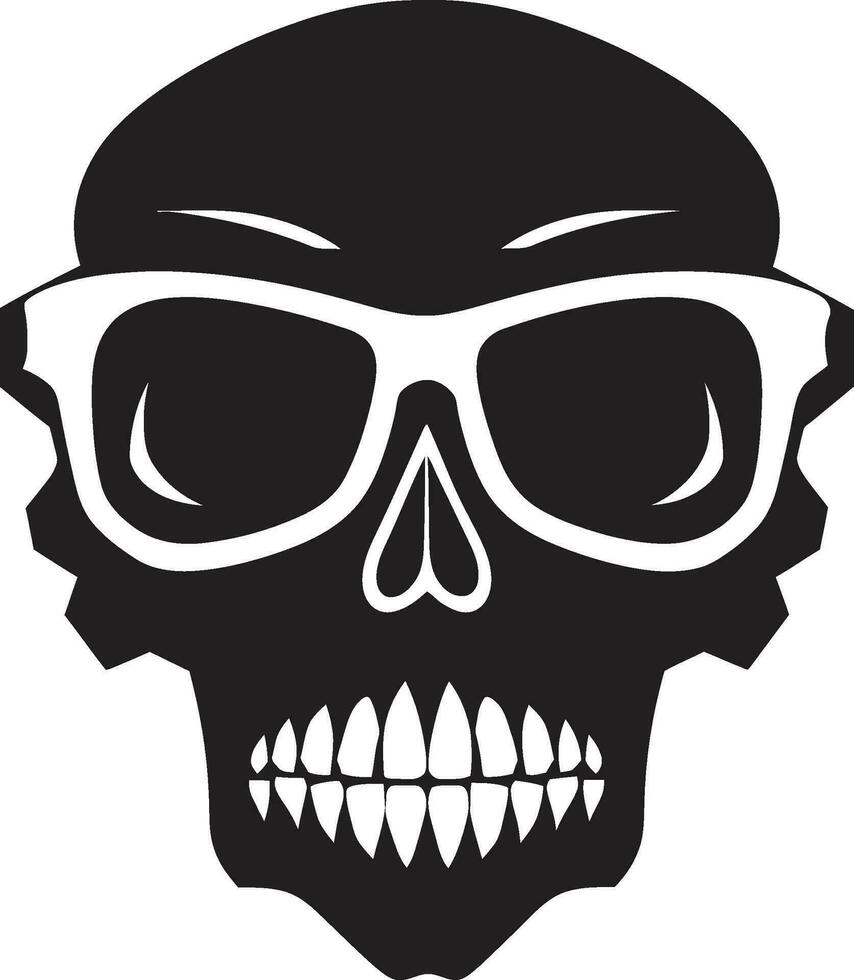 Chic Edge Cool and Stylish Skullhead Excellence Noir Revolution A Groovy Vector of Funky Skull Art