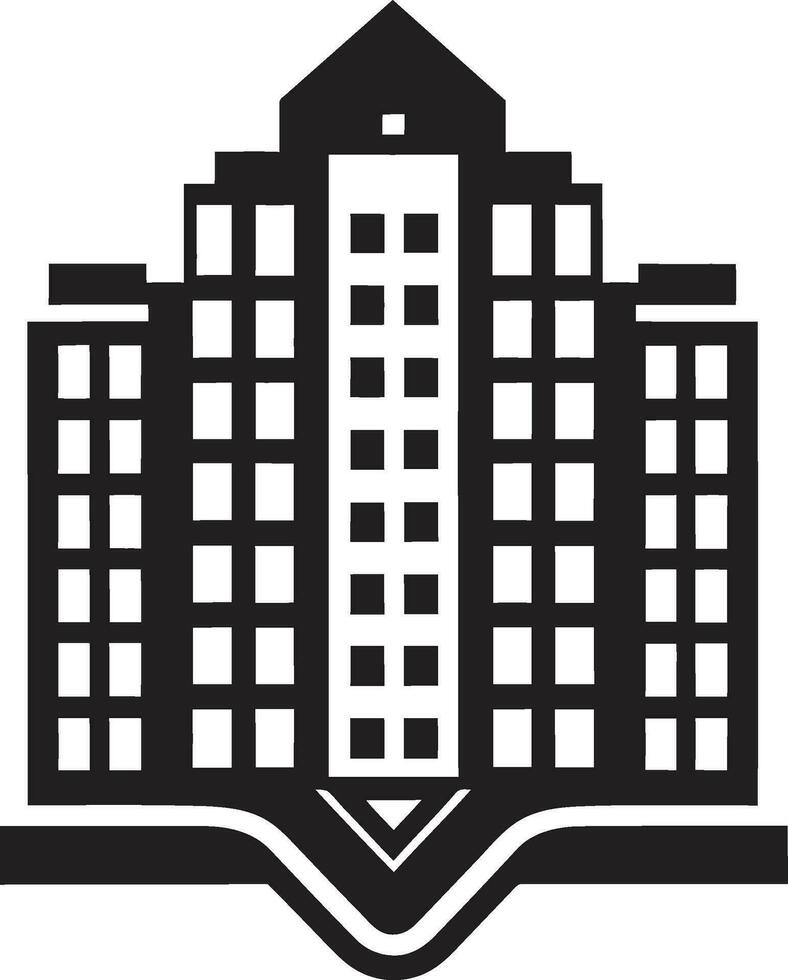 Urban Serenade in Shadows Vector Craftsmanship Noir Heights Building Vector Majesty