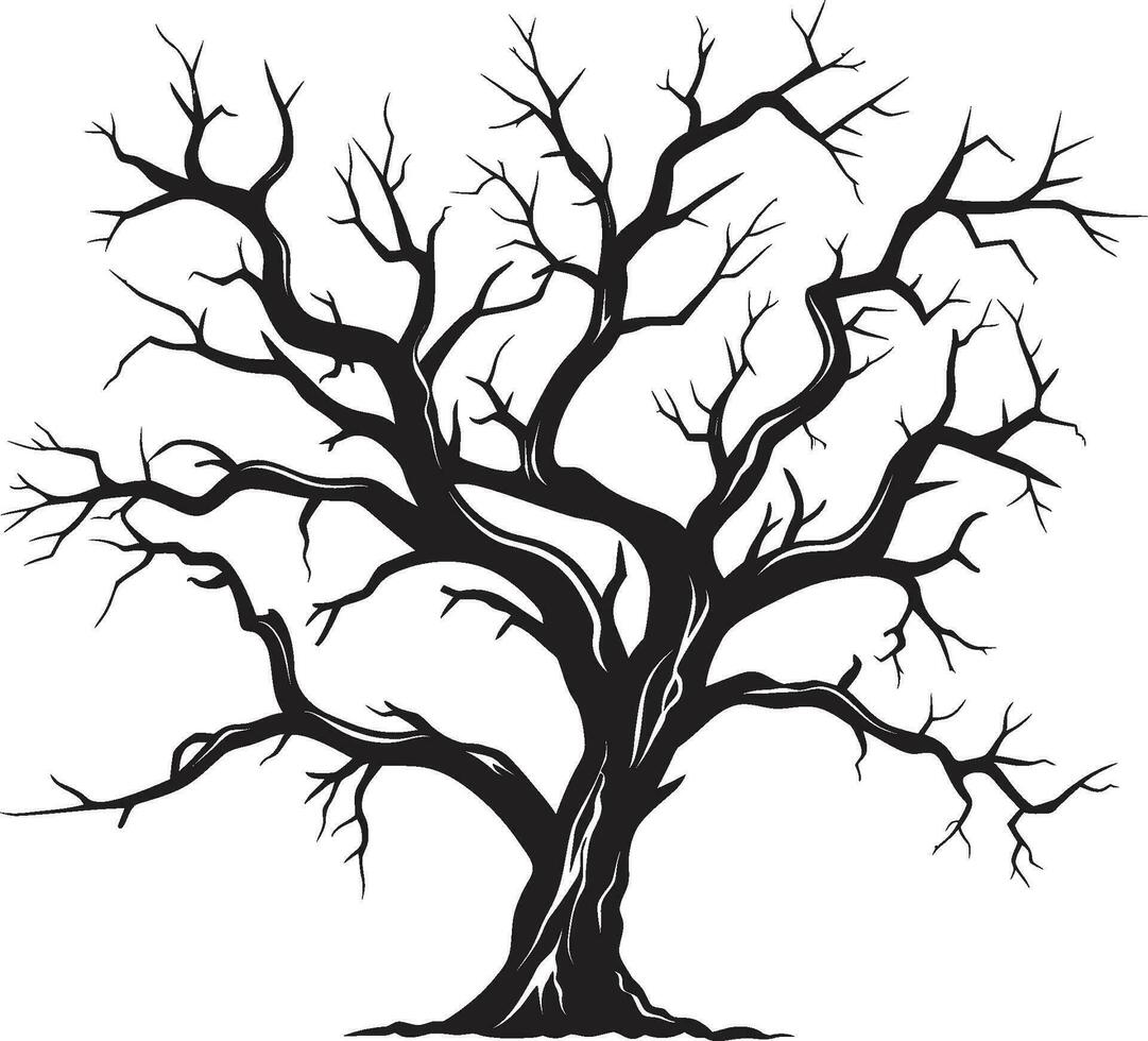 desvanecimiento belleza silencio representación de un sin vida árbol en vector naturalezas final monocromo tributo a un muerto arboles decaer