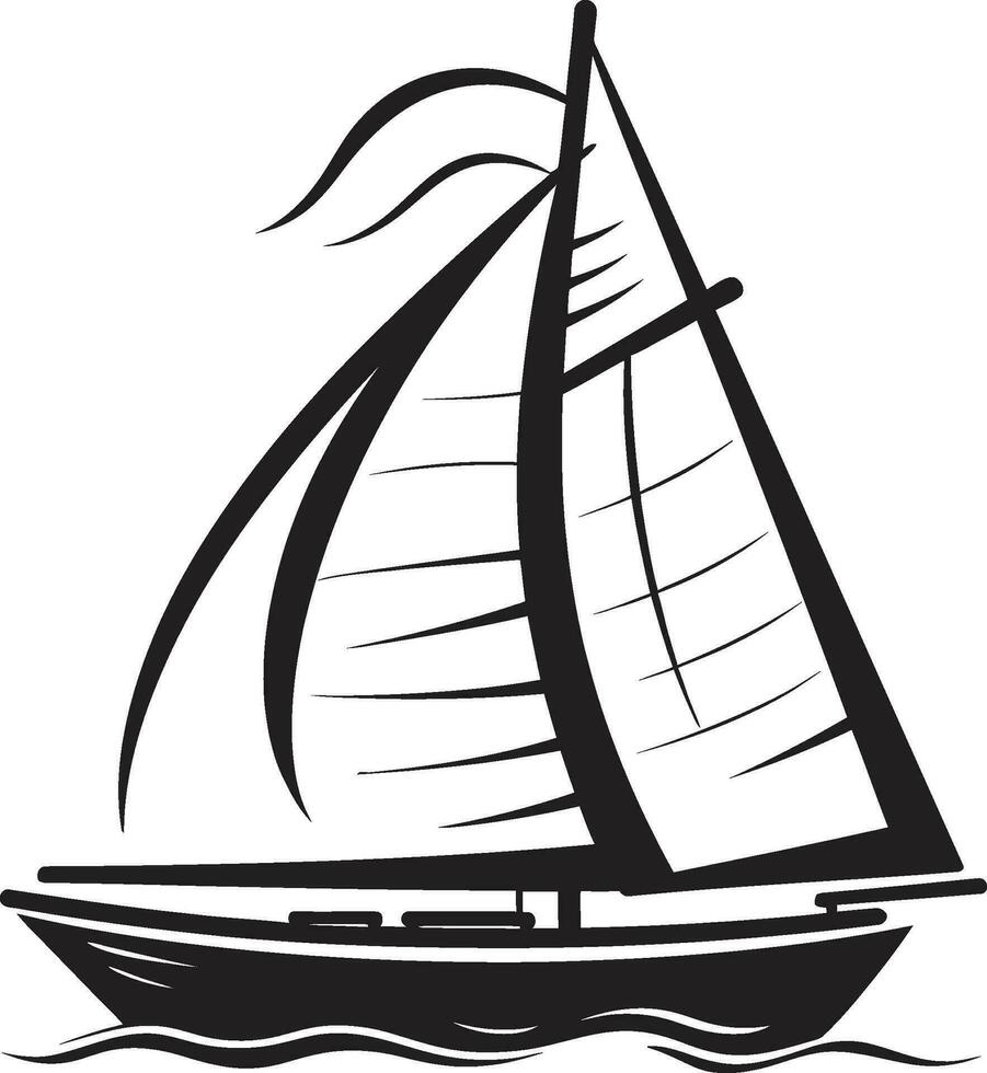 Elegance Beyond Midnight Watercraft Vector Seafaring in Shadows Boat Vector Magic