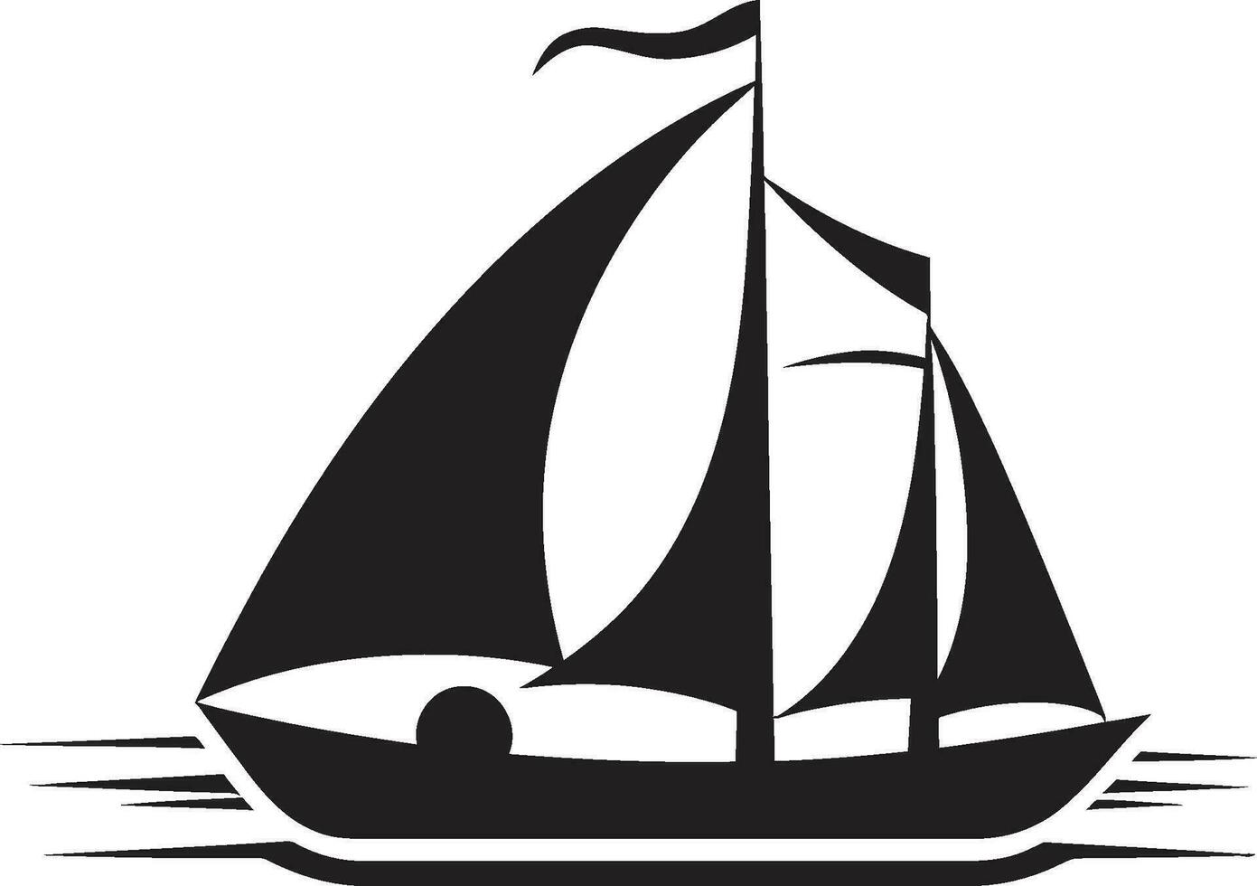 Onyx Boat Dreams Vector Artistry Sculpted by the Sea Black Boat Vector