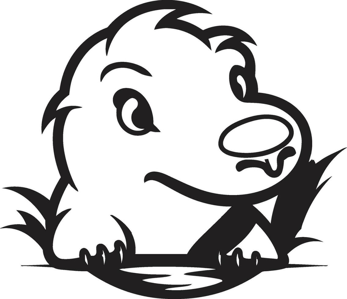 Symphony of Aquatic Sound Platypus Icon in Noirs Harmony Elegant Serenade in the Aussie Night Black Platypus Emblem vector