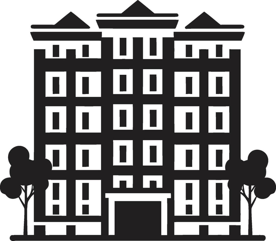 City of Dreams Black Vector Design Monochrome Metropolis Magic Building Vector Craftsmanship