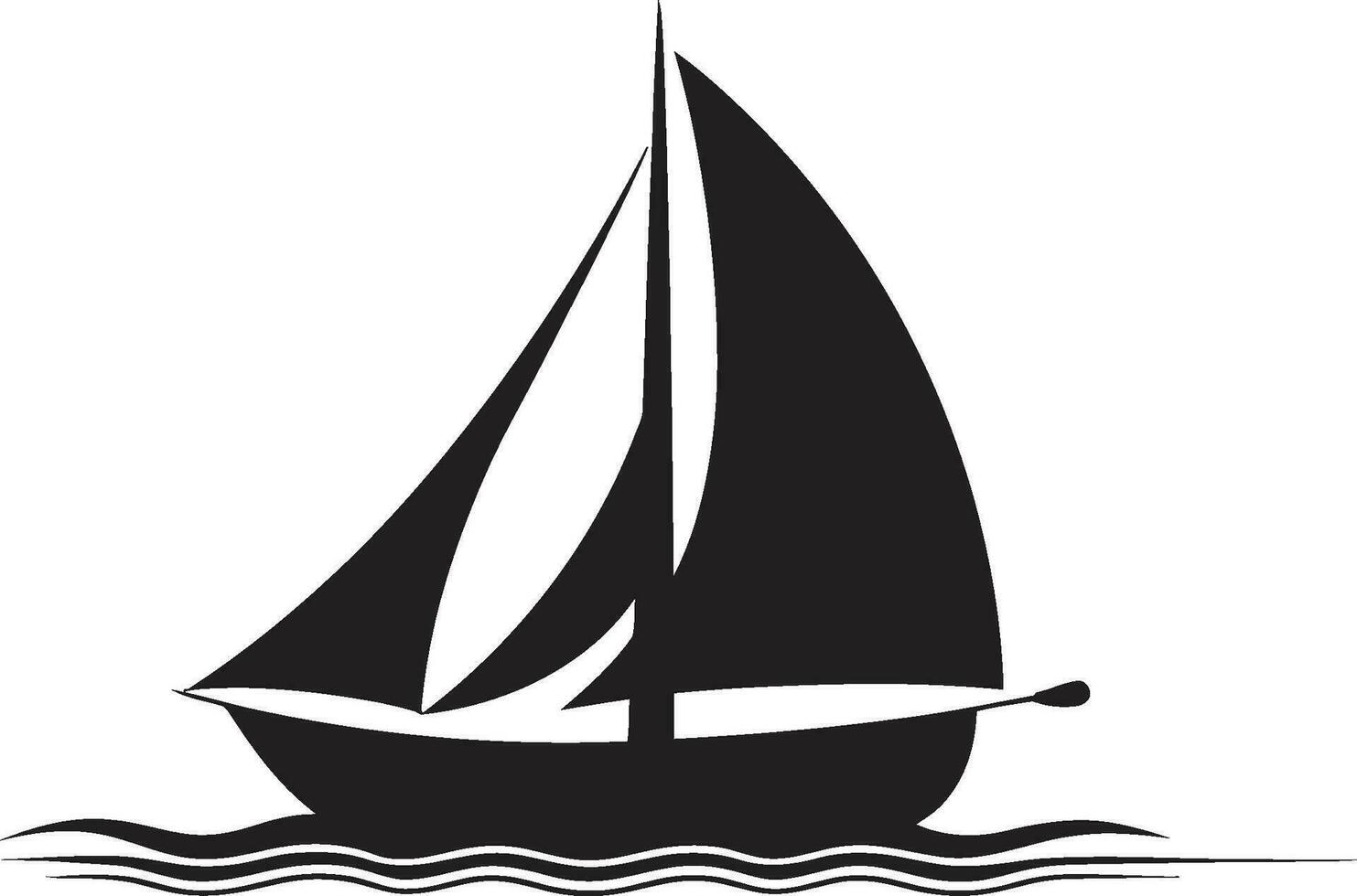 Seafaring Serenity Vector Boat Mastery Shadowed Maritime Rhythms Vector Art