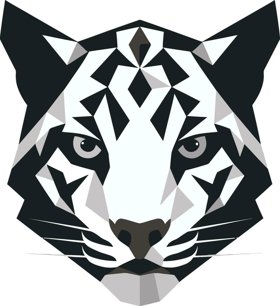Ebon Intrigue Ocelot Icon in Vector Mystic Hunter Black Ocelot Logo Majesty